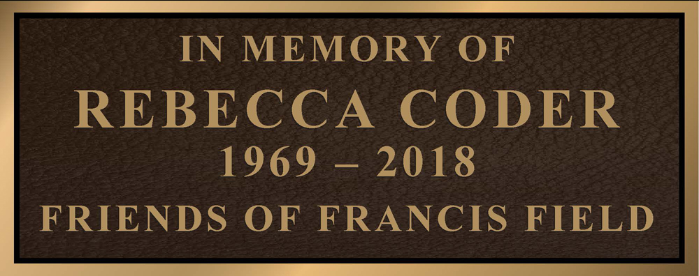 Rebecca Coder plaque