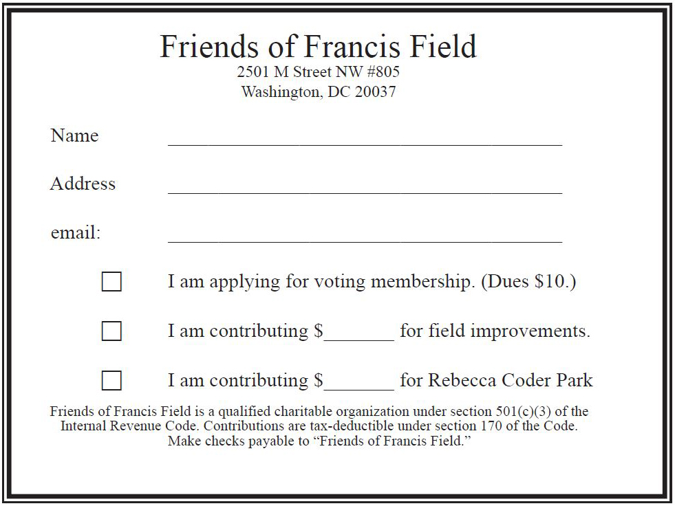 Card form to fill out